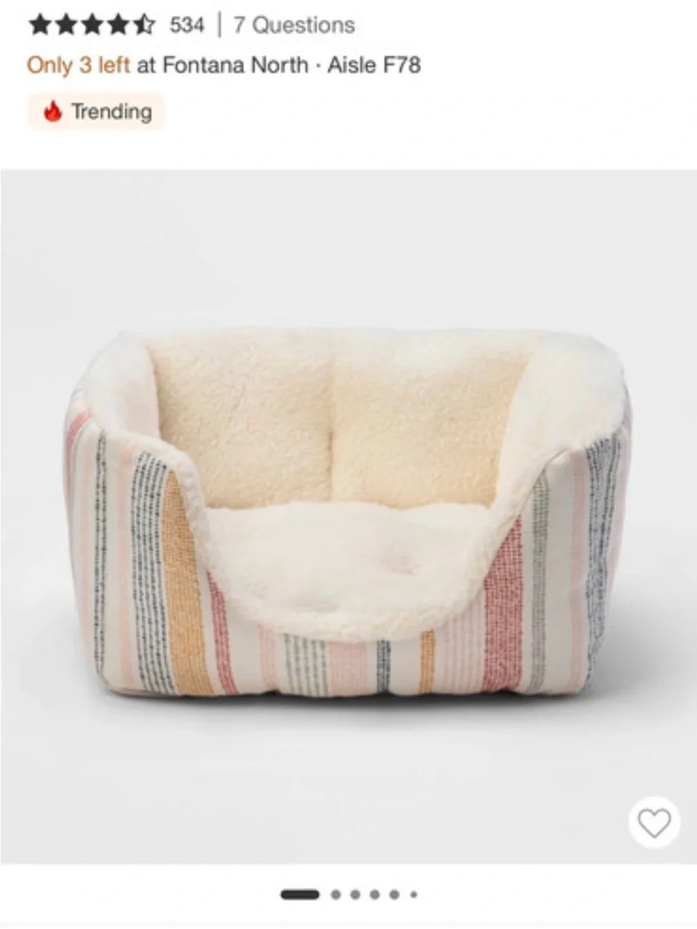 Boots & Barkley Cream Sherpa Square Pet Bed